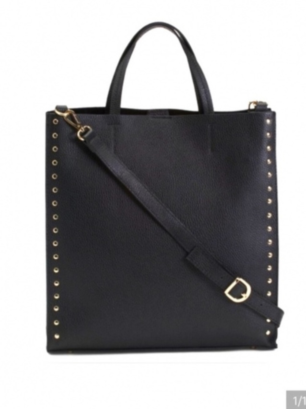 * | Bevini Modena | Black Genuine Leather tote Purse